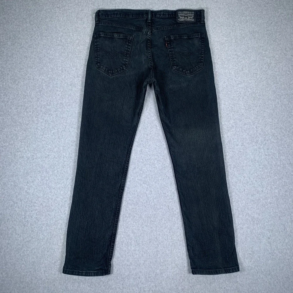 Levi's 511 Slim Fit Jeans Mens 34x30 Black Stretch Denim
